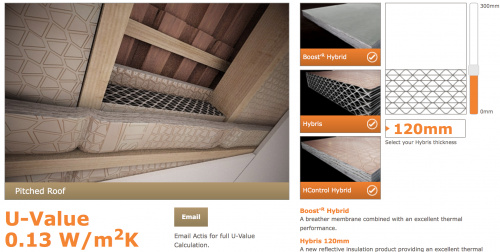 Breather membrane, Actis Insulation BoostR Hybrid