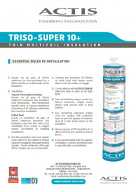TRISO-SUPER 10+ RULES OF INSTALLATION