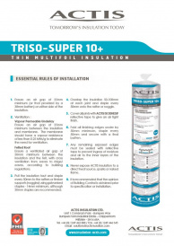 TRISO-SUPER 10+ RULES OF INSTALLATION